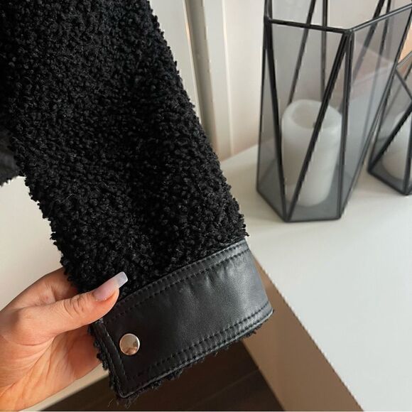 Sandro Verity Mixed Media Jacket - Picture 7 of 8